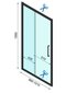 REA RAPID SLIDE 110 auksu padengtos stumdomos dušo durys kaina ir informacija | Dušo durys ir sienelės | pigu.lt