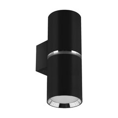 Dekoratiivne valgusti dior wll 2xgu10 must/kroom 150 x 55 x 90 mm цена и информация | Настенные светильники | pigu.lt