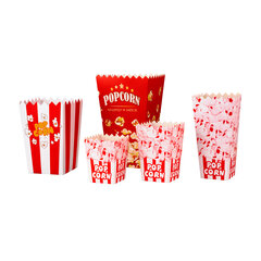 Картонная коробка для PopCorn 7x11,5x9см SMALL 0,5л 100 шт. цена и информация | Праздничная одноразовая посуда | pigu.lt