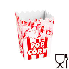 Картонная коробка для PopCorn 7x22x10,5см LARGE 1,7л 100 шт. цена и информация | Праздничная одноразовая посуда | pigu.lt