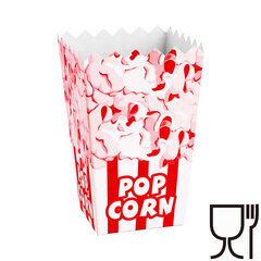 Картонная коробка для PopCorn 7x14,5x9см MEDIUM 0,75л 100 шт. цена и информация | Посуда для хранения еды | pigu.lt