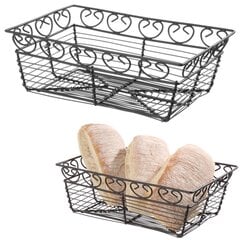 Декоративная прямоугольная проволочная корзина для подачи хлеба - Hendi 425855 цена и информация | Кухонная утварь | pigu.lt