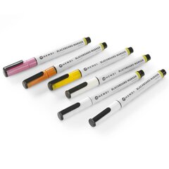 Цветные меловые маркеры для доски, с круглым наконечником, 6 шт - Hendi 664285 цена и информация | Канцелярские товары | pigu.lt