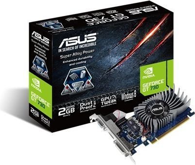 Asus GeForce GT 730 2GB DDR5 (64 bit) HDMI, DVI, D-Sub (GT730-2GD5-BRK) kaina ir informacija | Vaizdo plokštės (GPU) | pigu.lt