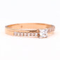 Auksinis sužadėtuvių žiedas su cirkonio akute kaina ir informacija | Žiedai | pigu.lt