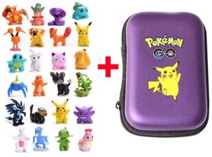 Mini figūrėlių rinkinys su dėklu Pokemon, violetinis цена и информация | Игрушки для мальчиков | pigu.lt