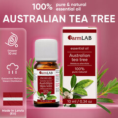 Australijos arbatmedžio eterinis aliejus FarmLAB, 10 ml kaina ir informacija | Eteriniai, kosmetiniai aliejai, hidrolatai | pigu.lt