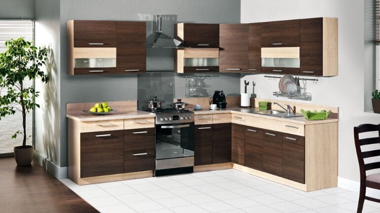 Pastatoma spintelė Liveo Modena MD22, 60 cm, ruda kaina ir informacija | Virtuvinės spintelės | pigu.lt
