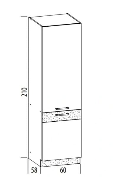 Pastatoma spintelė Liveo Modena MD22, 60 cm, balta/pilka kaina ir informacija | Virtuvinės spintelės | pigu.lt