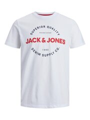Jack&Jones marškinėliai vyrams 12235234*04, balti kaina ir informacija | Vyriški marškinėliai | pigu.lt
