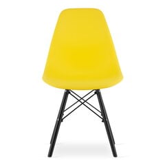 2-ių kėdžių komplektas Osaka, geltonas/juodas kaina ir informacija | Virtuvės ir valgomojo kėdės | pigu.lt