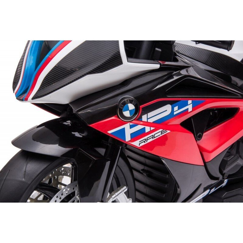 Akumuliatorinis vaikiškas motociklas Lean Toys BMW HP4 Race JT5001, raudonas kaina ir informacija | Elektromobiliai vaikams | pigu.lt