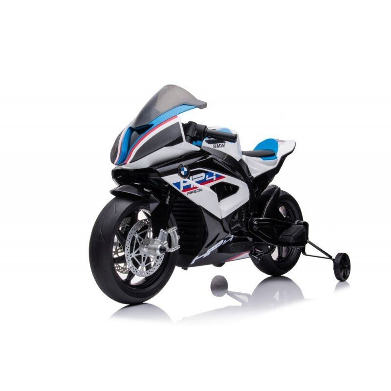 Akumuliatorinis vaikiškas motociklas Lean Toys BMW HP4 Race JT5001, baltas цена и информация | Elektromobiliai vaikams | pigu.lt