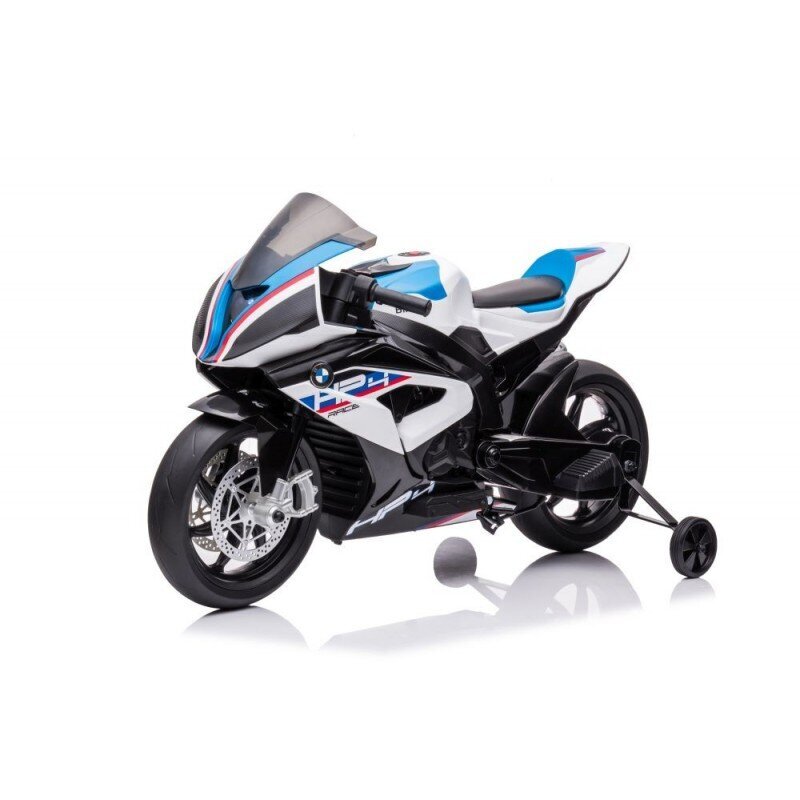 Akumuliatorinis vaikiškas motociklas Lean Toys BMW HP4 Race JT5001, baltas kaina ir informacija | Elektromobiliai vaikams | pigu.lt