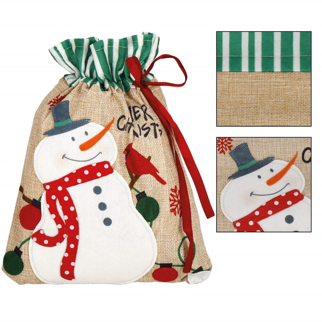 Kalėdinis maišelis, 1 vnt. kaina ir informacija | Dovanų pakavimo priemonės | pigu.lt