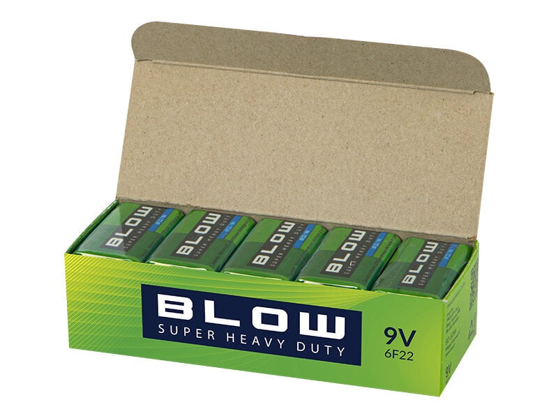 Baterija BLOW 9V 10 vnt kaina ir informacija | Elementai | pigu.lt