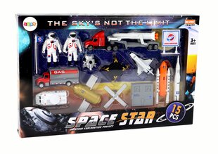 Космический набор игрушек с ракетой, 15 деталей цена и информация | Развивающие игрушки | pigu.lt