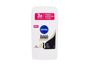 Dezodorantas antiperspirantas moterims Nivea Black & White Invisible Silky Smooth moterims, 50 ml цена и информация | Дезодоранты | pigu.lt