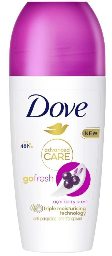 Rutulinis dezodorantas moterims Dove Advanced Care Go Fresh Acai Berry Scent Anti-Perspirant, 50 ml kaina ir informacija | Dezodorantai | pigu.lt