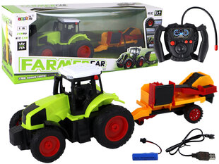 Rc traktorius su priekaba Lean Toys kaina ir informacija | Žaislai berniukams | pigu.lt