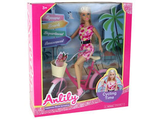 Lėlė su dviračiu Anlily цена и информация | Игрушки для девочек | pigu.lt