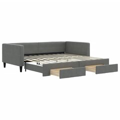 Sofa-lova vidaXL, 100x200 cm, pilka kaina ir informacija | Lovos | pigu.lt