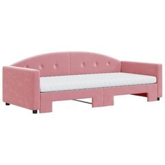 Sofa-lova vidaXL, 90x200 cm, rožinė kaina ir informacija | Lovos | pigu.lt