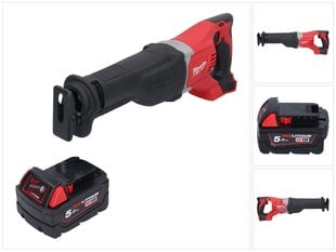 Аккумуляторная линейная пила Milwaukee M18 BSX-501 18 В + 1х аккумулятор 5,0 Ач - без зарядного блока цена и информация | Пилы, циркулярные станки | pigu.lt