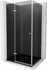 Dušo kabina Mexen Roma Black/Chrome, 90 x 100 cm kaina ir informacija | Dušo kabinos | pigu.lt