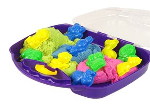 Kinetinis smėlis lagaminėlyje Lean Toys, 1 kg kaina ir informacija | Lavinamieji žaislai | pigu.lt