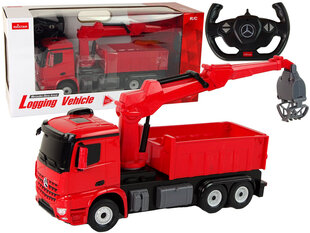 Nuotoliniu būdu valdomas sunkvežimis Mercedes Rastar, raudonas kaina ir informacija | Žaislai berniukams | pigu.lt