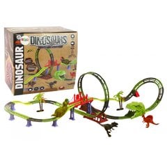 Trasa su dinozaurais ir garso-šviesos efektais цена и информация | Игрушки для мальчиков | pigu.lt