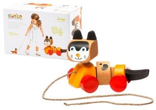 Medinis traukiamas žaislas Katinas Lean Toys kaina ir informacija | Žaislai kūdikiams | pigu.lt