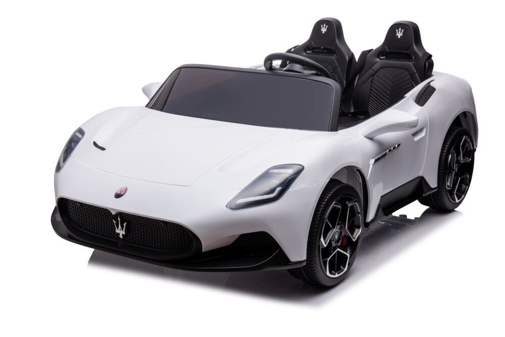 Dvivietis vaikiškas elektromobilis Maserati MC20, baltas kaina ir informacija | Elektromobiliai vaikams | pigu.lt