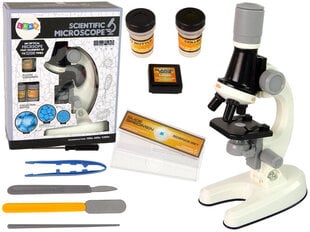 Edukacinis rinkinys su mikroskopu vaikams, baltas цена и информация | Развивающие игрушки | pigu.lt