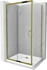 Dušo kabina Mexen Apia White/Gold, 130 x 90 cm kaina ir informacija | Dušo kabinos | pigu.lt