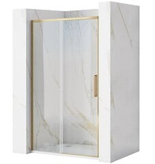 Dušo durys REA Rapid Slide, 120 cm, Brushed Gold kaina ir informacija | Dušo durys ir sienelės | pigu.lt