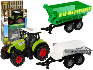 Traktorius su priekabomis ir garso-šviesos efektais Lean Toys kaina ir informacija | Žaislai berniukams | pigu.lt