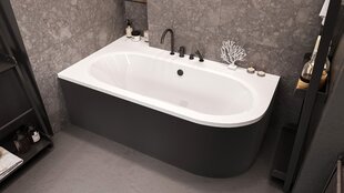 Vonia Besco Avita 150, kairinė, su juoda apdaila цена и информация | Для ванны | pigu.lt