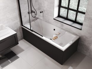 Vonia Besco Quadro 170 su juoda apdaila цена и информация | Для ванны | pigu.lt
