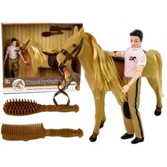 Lėlė su žirgu ir aksesuarais Lean Toys kaina ir informacija | Žaislai mergaitėms | pigu.lt
