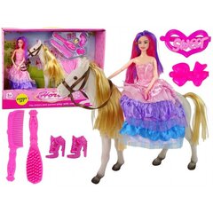 Lėlė princesė su žirgu ir aksesuarais цена и информация | Игрушки для девочек | pigu.lt