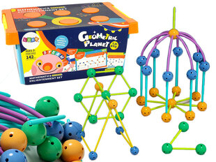 Konstrukcinių kaladėlių rinkinys Geometric 3D Lean Toys, 142 d. kaina ir informacija | Konstruktoriai ir kaladėlės | pigu.lt