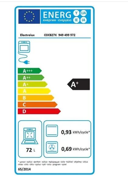 Electrolux COC827X цена и информация | Orkaitės | pigu.lt