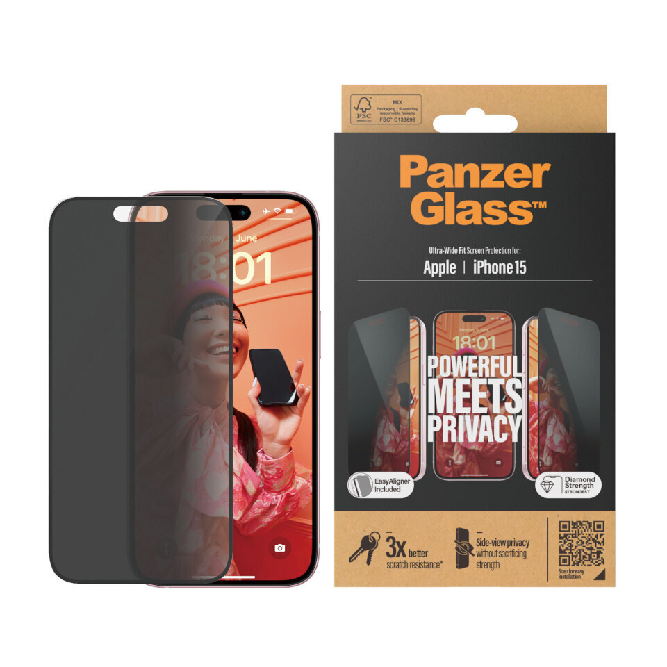 PanzerGlass Ultra wide fit цена и информация | Apsauginės plėvelės telefonams | pigu.lt