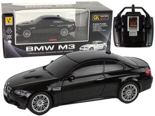 Rc automobilis BMW M3 su šviesos efektais Lean Toys, juodas kaina ir informacija | Žaislai berniukams | pigu.lt