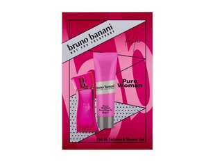 Rinkinys Bruno Banani Pure moterims: tualetinis vanduo EDT, 30 ml + dušo želė, 50 ml kaina ir informacija | Kvepalai moterims | pigu.lt