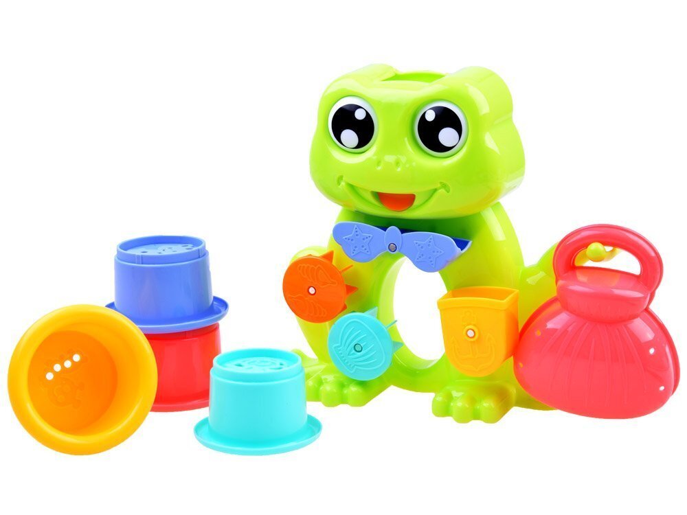 Vonios žaislas Varlytė su indais Jokomisiada цена и информация | Žaislai kūdikiams | pigu.lt