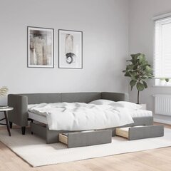 Sofa-lova vidaXL, 80x200 cm, pilka kaina ir informacija | Sofos | pigu.lt