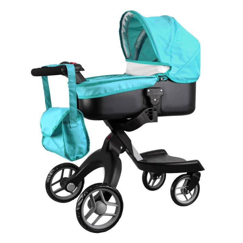 Modernus vežimėlis lėlėms Jokomisiada, mėlynas kaina ir informacija | Žaislai mergaitėms | pigu.lt